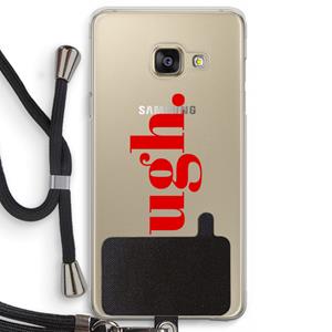 CaseCompany Ugh: Samsung Galaxy A3 (2016) Transparant Hoesje met koord