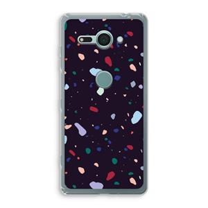 CaseCompany Dark Rounded Terrazzo: Sony Xperia XZ2 Compact Transparant Hoesje