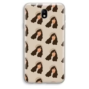 CaseCompany Bonjour mon amour: Samsung Galaxy J7 (2017) Transparant Hoesje