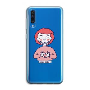 CaseCompany Hartje: Samsung Galaxy A50 Transparant Hoesje