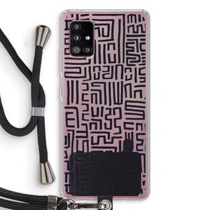 CaseCompany Moroccan Print: Samsung Galaxy A51 5G Transparant Hoesje met koord