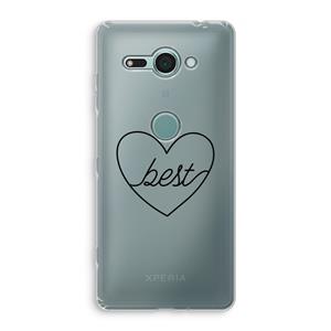 CaseCompany Best heart black: Sony Xperia XZ2 Compact Transparant Hoesje