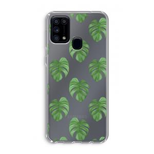 CaseCompany Monstera leaves: Samsung Galaxy M31 Transparant Hoesje