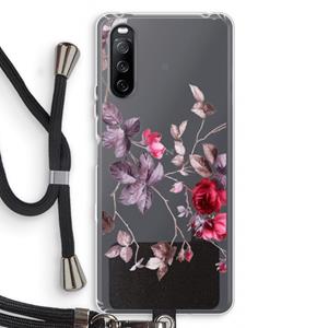 CaseCompany Mooie bloemen: Sony Sony Xperia 10 III Transparant Hoesje met koord