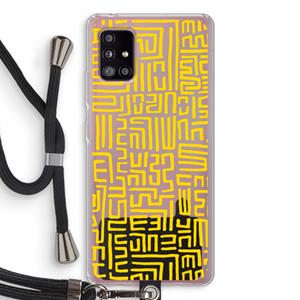 CaseCompany Majorelle Blue Print: Samsung Galaxy A51 5G Transparant Hoesje met koord