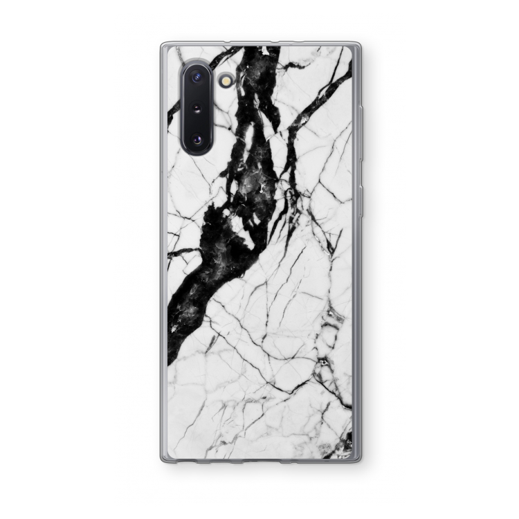CaseCompany Witte marmer 2: Samsung Galaxy Note 10 Transparant Hoesje