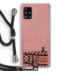 CaseCompany Marrakech Pink: Samsung Galaxy A51 5G Transparant Hoesje met koord