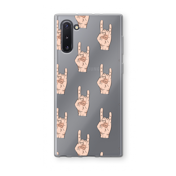 CaseCompany Rock: Samsung Galaxy Note 10 Transparant Hoesje