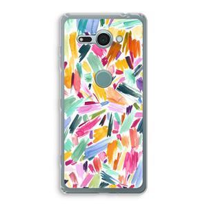 CaseCompany Watercolor Brushstrokes: Sony Xperia XZ2 Compact Transparant Hoesje
