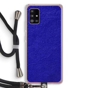 CaseCompany Majorelle Blue: Samsung Galaxy A51 5G Transparant Hoesje met koord