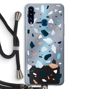 CaseCompany Terrazzo N°13: Samsung Galaxy A20s Transparant Hoesje met koord