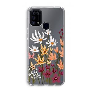 CaseCompany Painted wildflowers: Samsung Galaxy M31 Transparant Hoesje