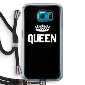 CaseCompany Queen zwart: Samsung Galaxy S6 Transparant Hoesje met koord