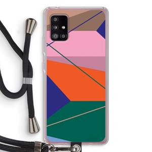 CaseCompany Gestalte 1: Samsung Galaxy A51 5G Transparant Hoesje met koord