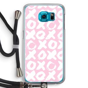 CaseCompany XOXO: Samsung Galaxy S6 Transparant Hoesje met koord