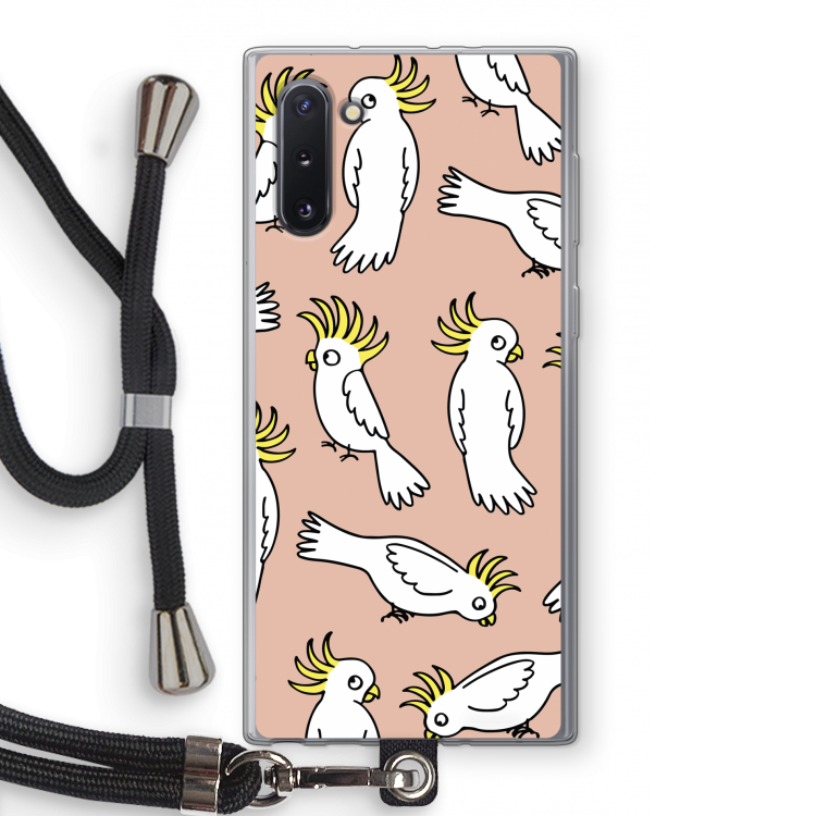 CaseCompany Papegaai: Samsung Galaxy Note 10 Transparant Hoesje met koord