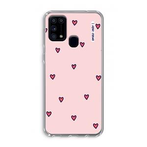 CaseCompany Hartjes: Samsung Galaxy M31 Transparant Hoesje