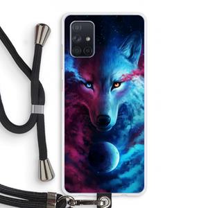 CaseCompany Where Light And Dark Meet: Samsung Galaxy A71 Transparant Hoesje met koord