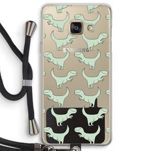 CaseCompany Dinos: Samsung Galaxy A3 (2016) Transparant Hoesje met koord
