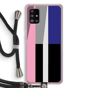 CaseCompany Gestalte 4: Samsung Galaxy A51 5G Transparant Hoesje met koord
