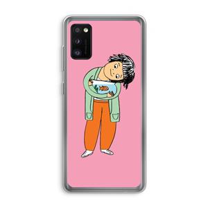CaseCompany Visknuffel: Samsung Galaxy A41 Transparant Hoesje