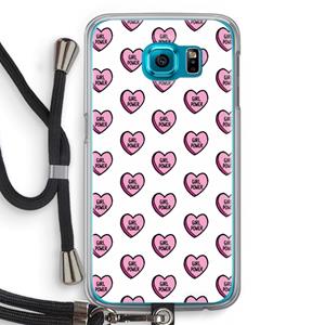 CaseCompany GIRL POWER: Samsung Galaxy S6 Transparant Hoesje met koord