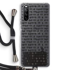 CaseCompany Crazy shapes: Sony Sony Xperia 10 III Transparant Hoesje met koord