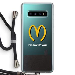 CaseCompany I'm lovin' you: Samsung Galaxy S10 Plus Transparant Hoesje met koord