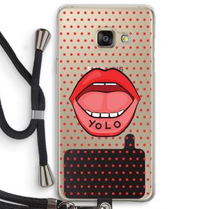CaseCompany Yolo Denise: Samsung Galaxy A3 (2016) Transparant Hoesje met koord