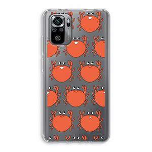 CaseCompany Krab: Xiaomi Redmi Note 10S Transparant Hoesje