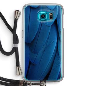 CaseCompany Pauw: Samsung Galaxy S6 Transparant Hoesje met koord