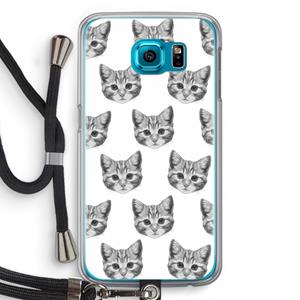 CaseCompany Kitten: Samsung Galaxy S6 Transparant Hoesje met koord