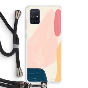 CaseCompany Saturday Flow: Samsung Galaxy A71 Transparant Hoesje met koord