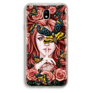 CaseCompany Lady Moth: Samsung Galaxy J7 (2017) Transparant Hoesje