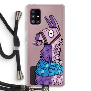 CaseCompany Lama: Samsung Galaxy A51 5G Transparant Hoesje met koord