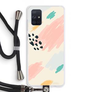 CaseCompany Sunday Chillings: Samsung Galaxy A71 Transparant Hoesje met koord