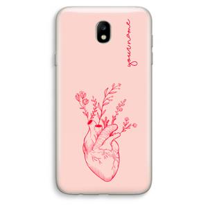 CaseCompany Blooming Heart: Samsung Galaxy J7 (2017) Transparant Hoesje