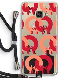 CaseCompany Dogs: Samsung Galaxy A3 (2016) Transparant Hoesje met koord