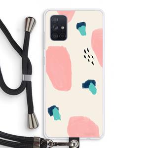 CaseCompany Monday Surprise: Samsung Galaxy A71 Transparant Hoesje met koord