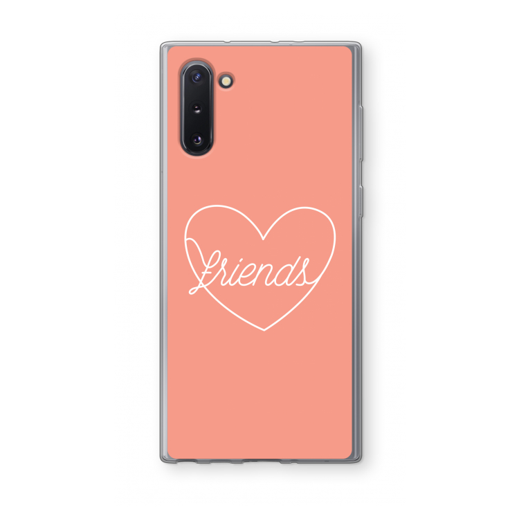 CaseCompany Friends heart: Samsung Galaxy Note 10 Transparant Hoesje