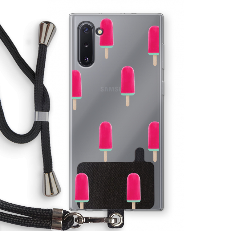 CaseCompany Waterijsje: Samsung Galaxy Note 10 Transparant Hoesje met koord