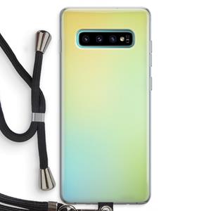 CaseCompany Minty mist pastel: Samsung Galaxy S10 Plus Transparant Hoesje met koord