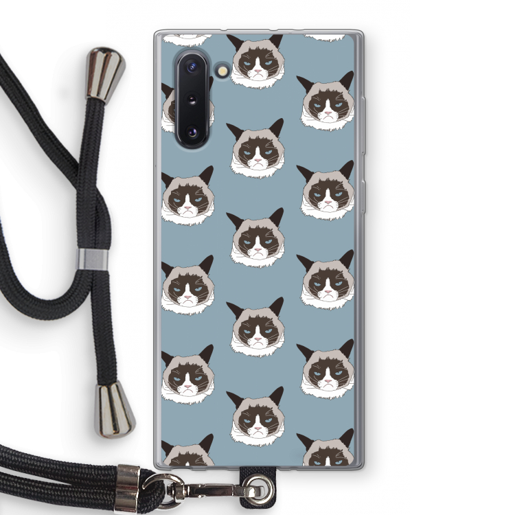 CaseCompany It's a Purrr Case: Samsung Galaxy Note 10 Transparant Hoesje met koord