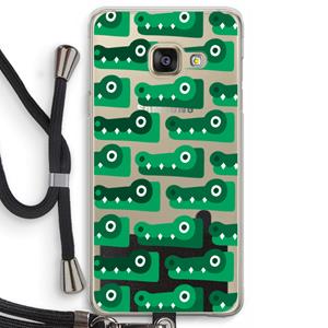 CaseCompany Crocs: Samsung Galaxy A3 (2016) Transparant Hoesje met koord