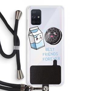 CaseCompany Best Friend Forever: Samsung Galaxy A71 Transparant Hoesje met koord