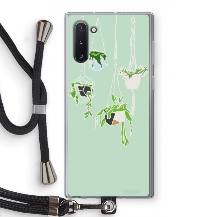CaseCompany Hang In There: Samsung Galaxy Note 10 Transparant Hoesje met koord