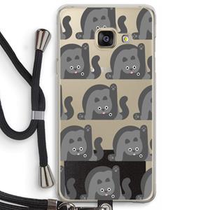 CaseCompany Cats: Samsung Galaxy A3 (2016) Transparant Hoesje met koord