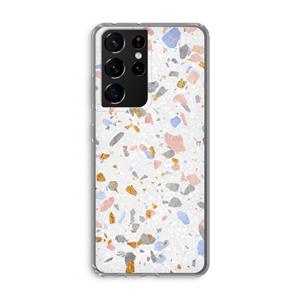 CaseCompany Terrazzo N°8: Samsung Galaxy S21 Ultra Transparant Hoesje