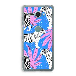 CaseCompany Tijger: Sony Xperia XZ2 Compact Transparant Hoesje
