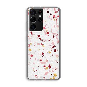 CaseCompany Terrazzo N°9: Samsung Galaxy S21 Ultra Transparant Hoesje